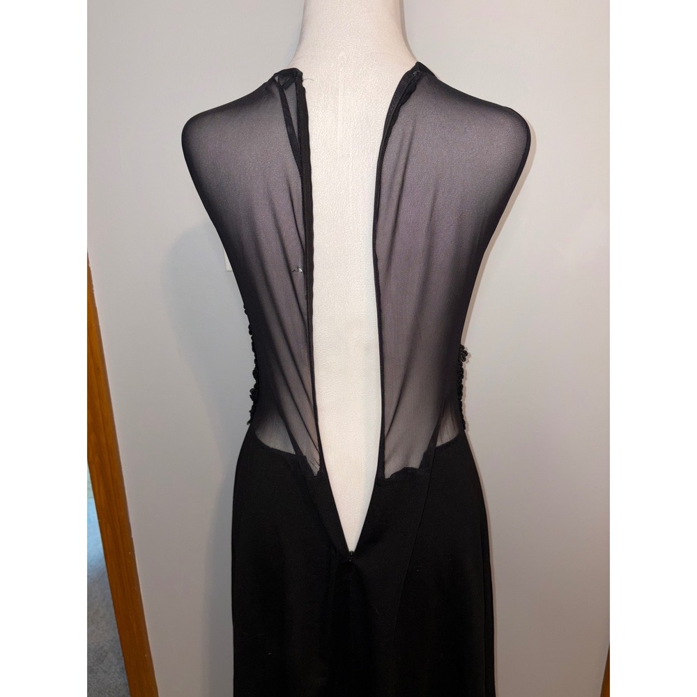 For Love & Lemons Black Sheer Mesh Floral Lace Mini Dress Size M skater daisy - Picture 7 of 12